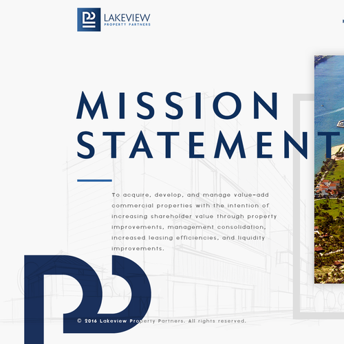 Management website with the title 'Homepage design for Real Estate'