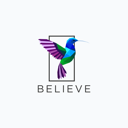 Hummingbird logo with the title 'Believe business and consulting logo'