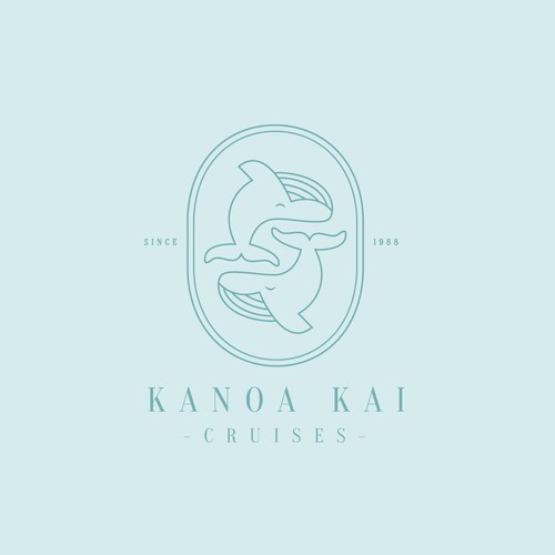 Ocean brand with the title 'Kanoa Kai Cruises Logo'