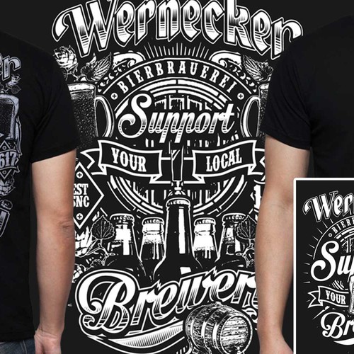Beer t-shirt with the title 'WERNECKER T SHIRT'