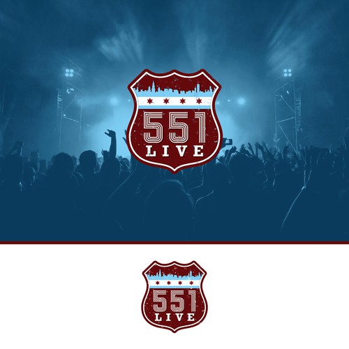 Concert logo with the title '551 LIVE Live Music Venue'