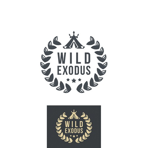 Glamorous logo with the title 'Glamping Tourism logo design'