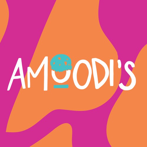 Sweet design with the title 'Vibrant handlettering for an ice cream shop'