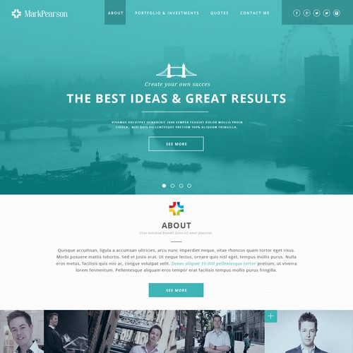 Website with the title 'Personal Website Design Needed for Entrepreneur'