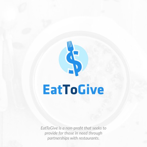 Donation logo with the title 'Dollar Food Logo'