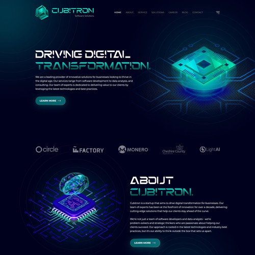 Security website with the title 'Cubitron'