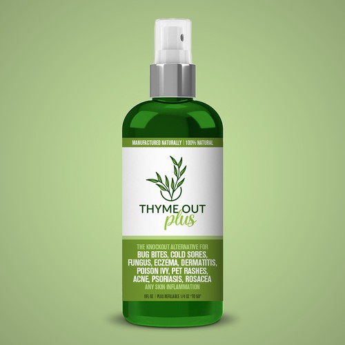 Spray label with the title 'Spray Bottle Label'