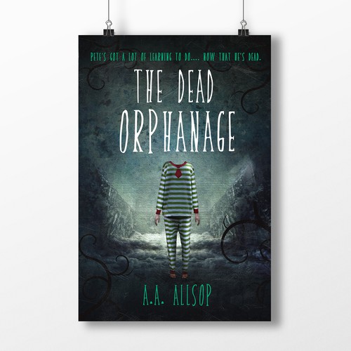 Gothic book cover with the title 'The Dead Orphanage'