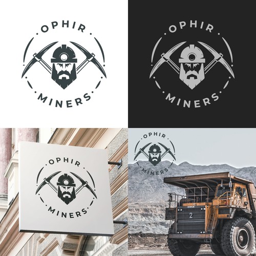 Miner logo with the title 'Miners vintage logo design'