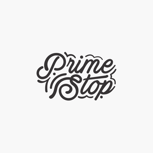 Black and white logo with the title 'Prime Stop'