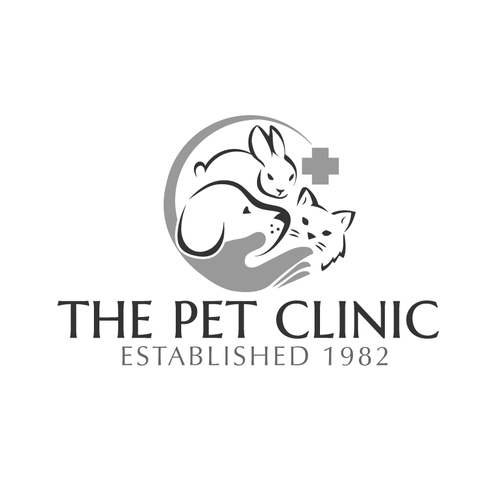 Healthcare logo with the title 'Pet Clinic'