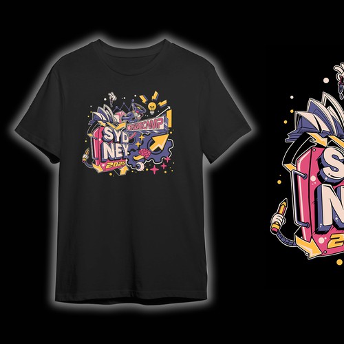 Computer t-shirt with the title 'Measurecamp sydney t-shirt'