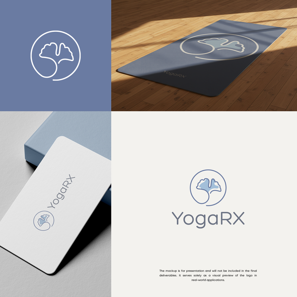Yoga logo with the title 'Logo for online yoga buisness'