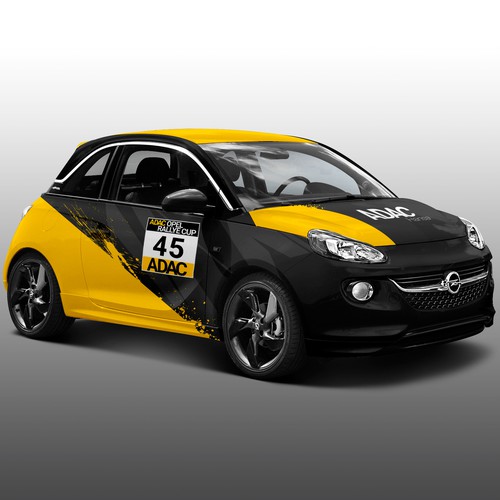 Race car design with the title 'Racing Car Wrap'