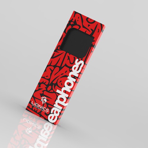 Electronic packaging with the title 'Headphones Box'