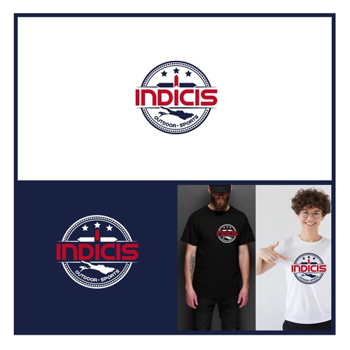 Mode design with the title 'Logodesign für Outdoor und Sportmarke'