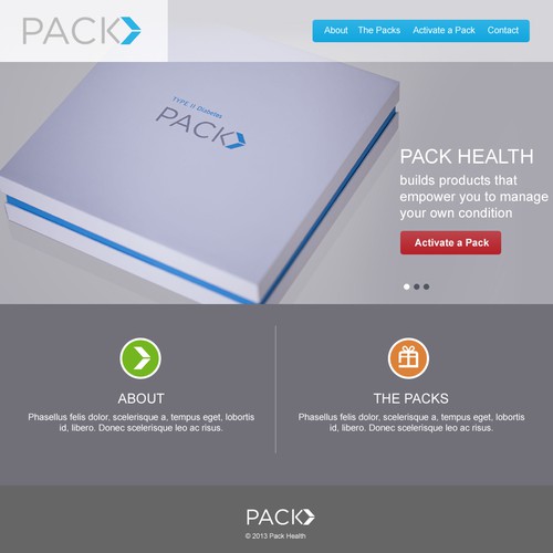 Mobile website with the title 'Health care company looking for a slicker design'