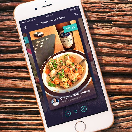 List design with the title 'Restaurant Mobile App Design '