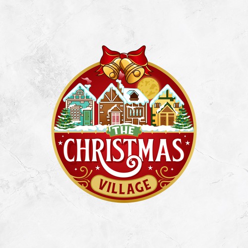 Christmas logo with the title 'The Christmas Village'