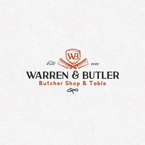 Butcher design with the title 'Logo design'