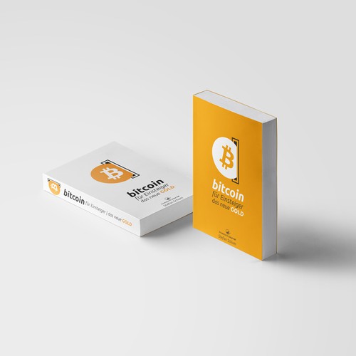 Mockup book cover with the title 'Bitcoin for beginners book design'
