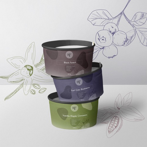 Ice cream packaging with the title 'Gluten free, vegan ice cream packaging'