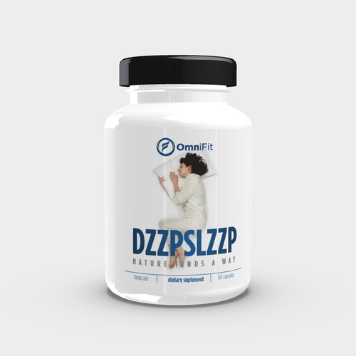 Pharmaceutical packaging with the title 'Bottle Label for DZZPSLZZP'