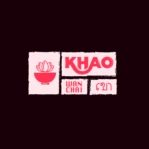 Thai design with the title 'Khao Thai Restaurant Logo Design.'