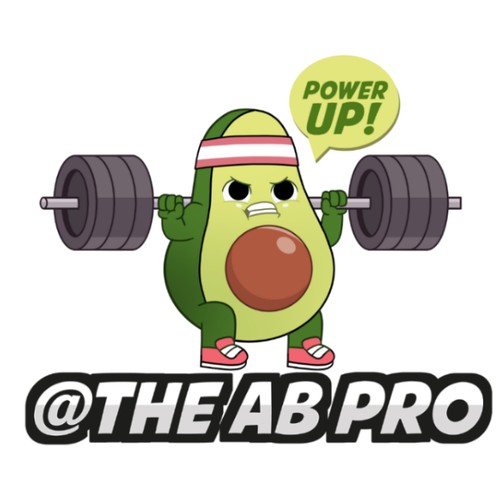 Avocado design with the title 'Funny Fitness T-Shirt Design – Avocado Weightlifting Character'