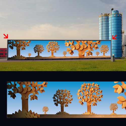Advertising design with the title 'Outdoor Billboard'