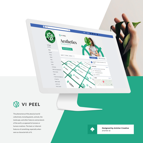 CorelDRAW design with the title 'Attractive Social Media Cover Page Branding'