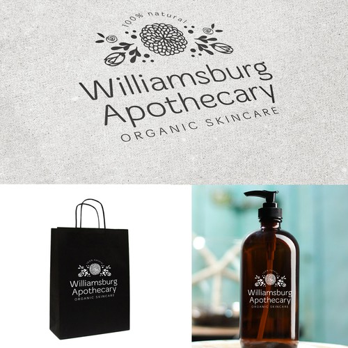 Apothecary logo with the title 'Create a modern, simple, organic logo for Williamsburg Apothecary'