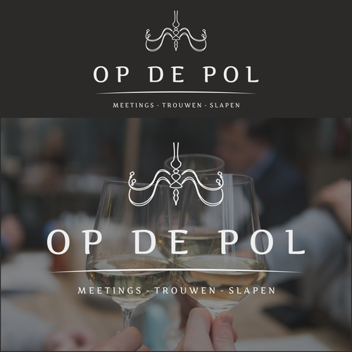 Venue logo with the title 'Logo proposal for Op de Pol'