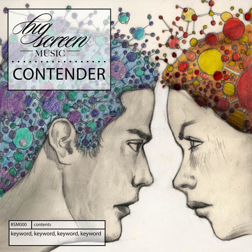 Handmade artwork with the title 'Contender Cover'