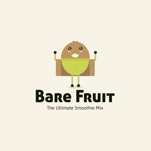 Cheeky design with the title 'Cute quirky kiwi fruit'