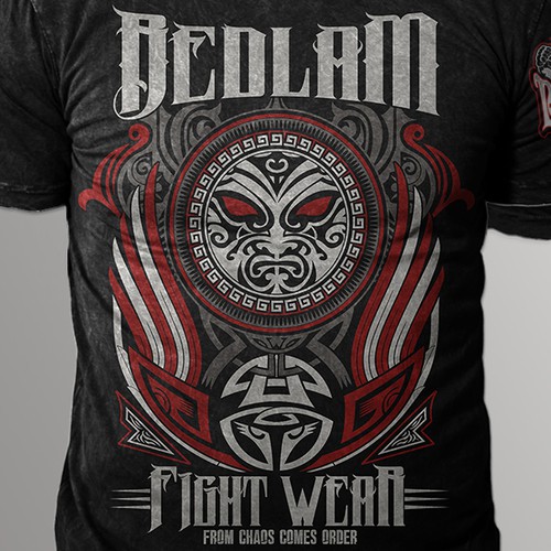 MMA t-shirt with the title 'bedlam fight wear '