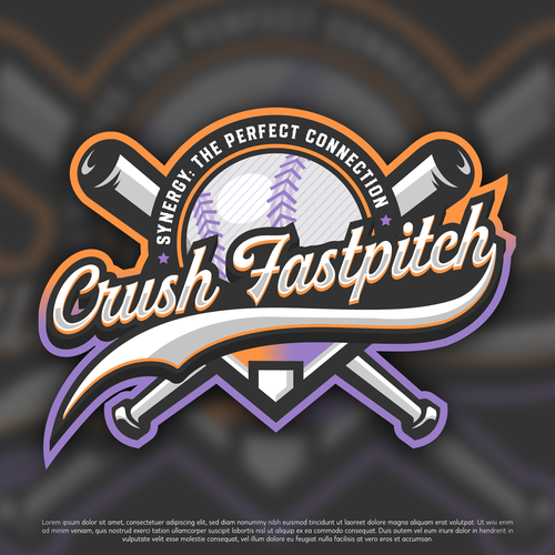 Baseball bat design with the title 'Logo design'