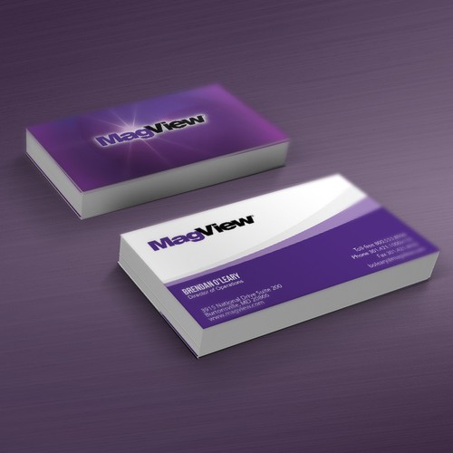 Name card design with the title 'MagView Business Cards'