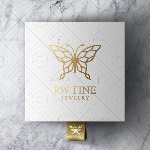 Crystals logo with the title 'Crystal Butterfly Logo - Mockup A'