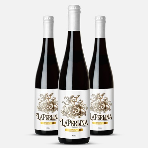 Luxurious label with the title 'Wine Bottle label design'