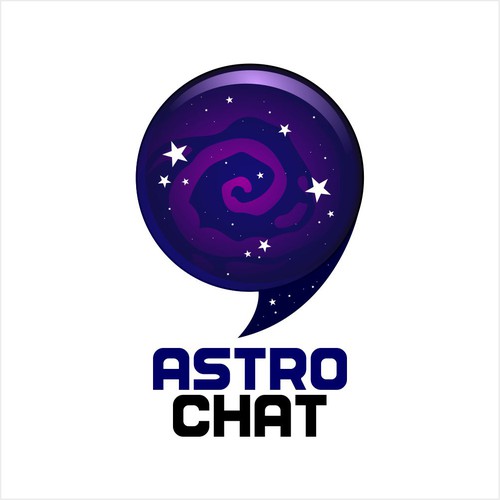 Astrology design with the title 'Astro Chat Logo'