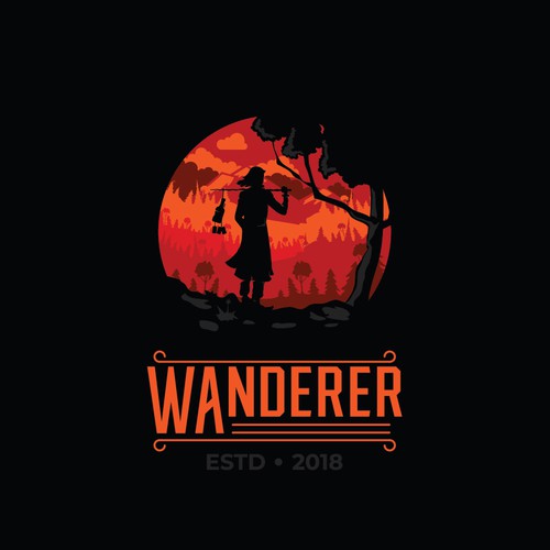 Can design with the title 'Illustrative logo for canned wine'