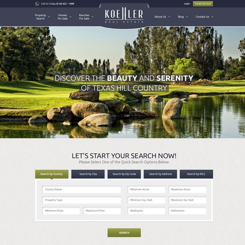 Land design with the title 'Koehler Real Estate '