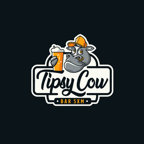 Bar logo with the title 'Cow logo'