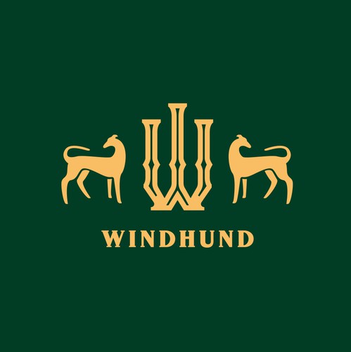 Pattern logo with the title 'New Fashion Brand: WINDHUND'