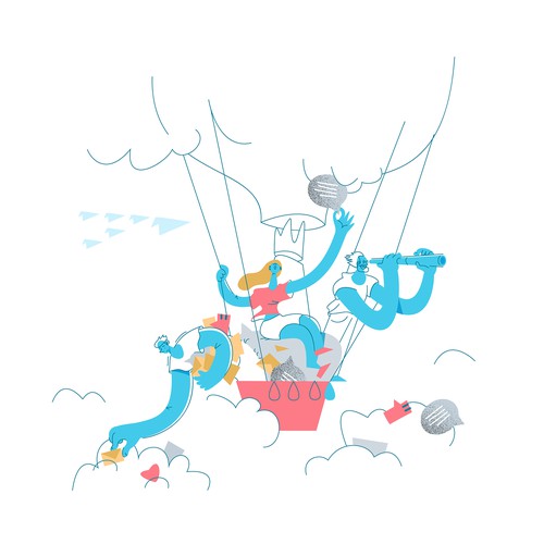 Creative artwork with the title 'Website illustration'