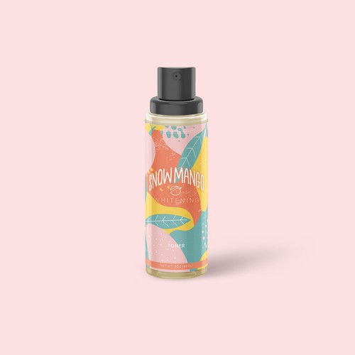Mango design with the title 'Fun label design for toner'