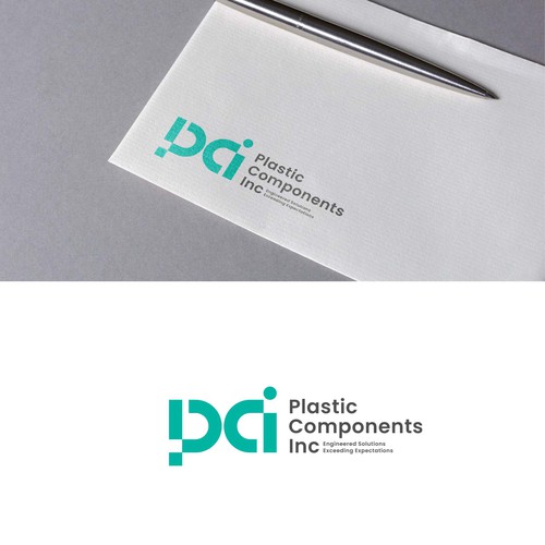 Ambigram logo with the title 'PCI logo design'