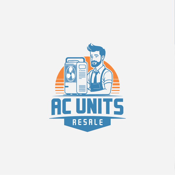 Ac logo with the title 'Clean Logo Design for AC Units Resale'