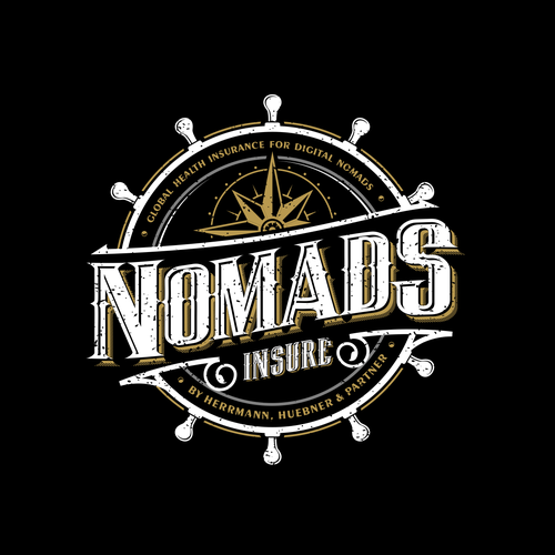 Maritime design with the title 'NOMADS.insure'